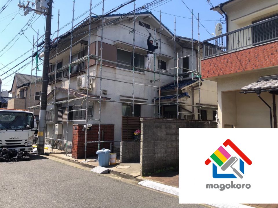 堺市堺区七条通 T様 外壁塗装工事／屋根しっくい工事／瓦止め工事 [before]