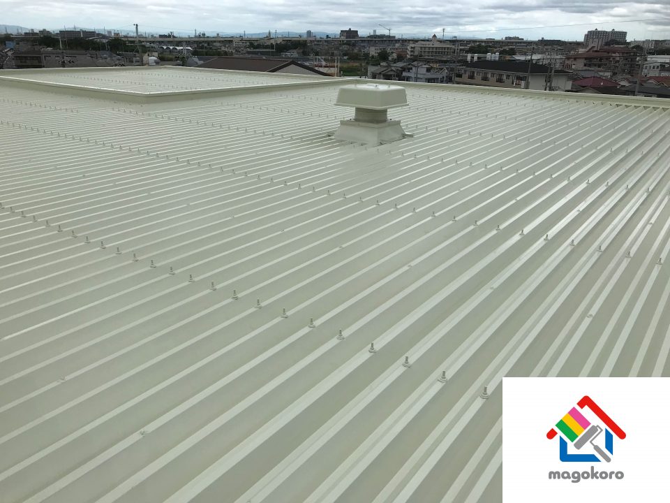 堺市工場倉庫 屋根塗装工事 [after]